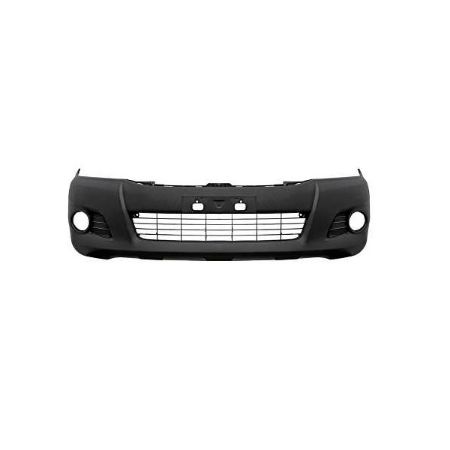Imagem de Para-choque Dianteiro TOYOTA HILUX Preto Liso com Furo Milha com Furo para Moldura com Grade - DTS 7064