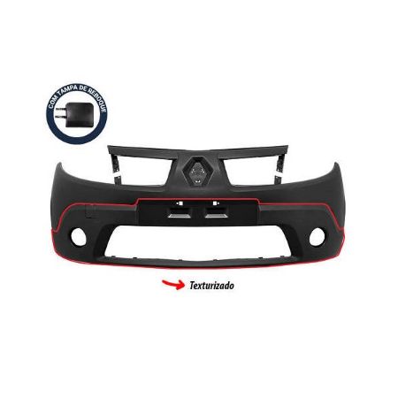 Imagem de Para-choque Dianteiro RENAULT SANDERO Preto Liso com Furo Milha - DTS 4140