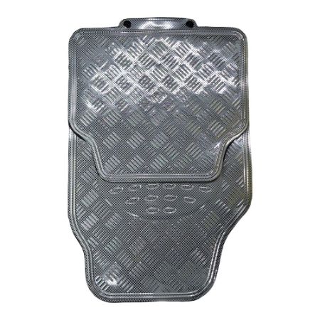 Imagem de Jogo de Tapete Universal Aluminizado Prata 4 Peças - SOLOCAR SL022002