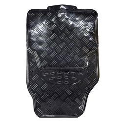 Imagem de Jogo de Tapete Universal Aluminizado Preto 4 Peças - SOLOCAR SL022003
