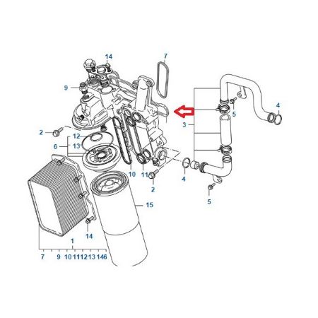 Imagem de Junta do Radiador de Óleo - MWM/MASTER PARTS 1841994C1