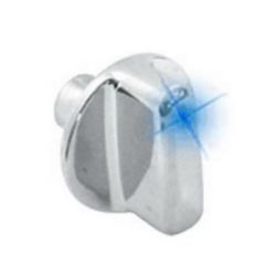 Imagem de Botão do Ar-condicionado e Ventilação Curto Cromado Azul - AUTOPLAST AP124
