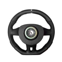Imagem de Volante de Direção Modelo Esportivo Preto com Cubo - GUIA ACESSORIOS GAA00805