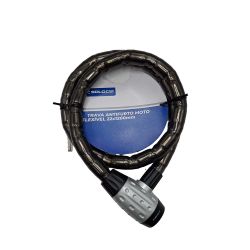 Imagem de Trava Antifurto para Moto Flexivel 22X1200MM - SOLOCAR SL892005