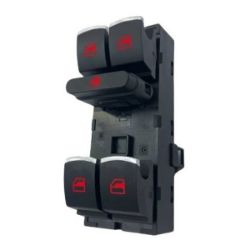 Imagem de Botão do Vidro Elétrico VOLKSWAGEN POLO Quadruplo Led Vermelho - OSPINA 021292