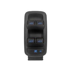 Imagem de Botão do Vidro Elétrico Dianteiro FORD FIESTA/KA Lado Esquerdo Quádruplo Led Azul - OSPINA 021309
