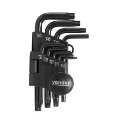 Imagem de Jogo de Chaves Torx Hexalobular Com 9 Peças - VONDER 3573010050