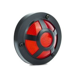 Imagem de Lanterna do Estribo Vermelha Soquete Interno Aro Preto - PRADOLUX PL05128703