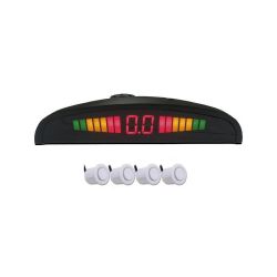 Imagem de Sensor de Estacionamento Preto 4 Sensores Pontos com Display - ROADSTAR BRASIL RS304BRPRATA
