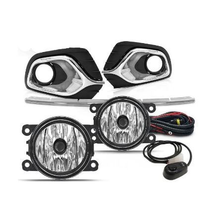 Imagem de Kit Farol de Milha RENAULT LOGAN com Moldura Cromada - SUNS ACESSORIOS FGS0911RN