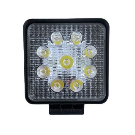 Imagem de Farol Auxiliar Universal Unitário Quadrado 9 Leds 27W - HELLA 1GA357119001