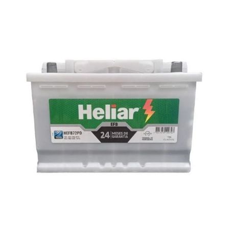 Imagem de Bateria 72Ah Polo Lado Direito (EFB) - HELIAR HEFB72PD