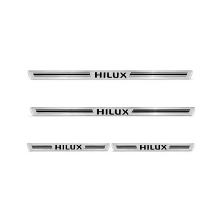Imagem de Soleira da Porta TOYOTA HILUX 4 Portas Aço Escovado Premium - NP ADESIVOS 1195MC