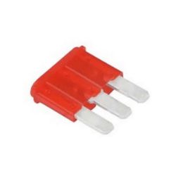 Imagem de Fusível Micro Lâmina 10Amp 3 Terminais Vermelho - HIKARI H2310