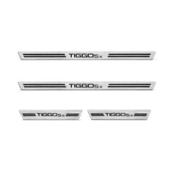 Imagem de Soleira da Porta CHERY TIGGO 5X 4 Portas Aço Escovado Premium - NP ADESIVOS 2746MC