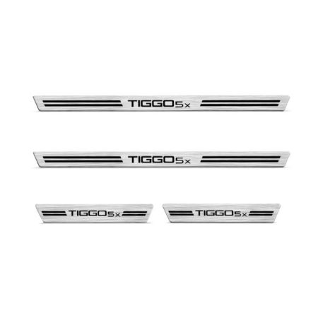 Imagem de Soleira da Porta CHERY TIGGO 5X 4 Portas Aço Escovado Premium - NP ADESIVOS 2746MC