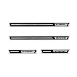 Imagem de Soleira da Porta HONDA CIVIC 4 Portas Aço Escovado Premium - NP ADESIVOS 2528MC