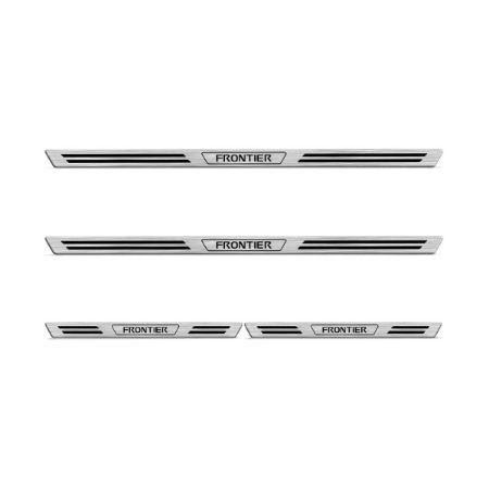 Imagem de Soleira da Porta NISSAN FRONTIER 4 Portas Aço Escovado Premium - NP ADESIVOS 2619MC