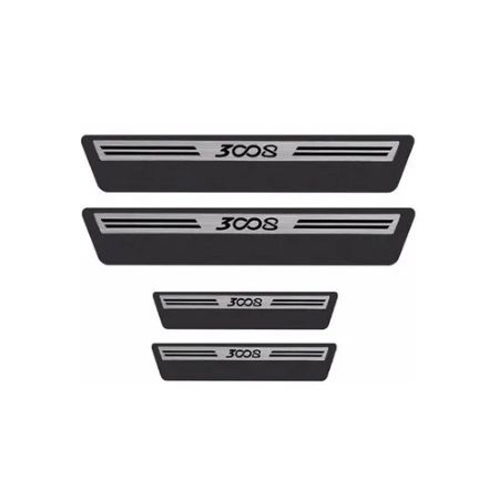 Imagem de Soleira da Porta PEUGEOT 3008 4 Portas Aço Escovado Premium - NP ADESIVOS 2647MC