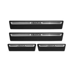 Imagem de Soleira da Porta VOLKSWAGEN AMAROK 4 Portas Aço Escovado Premium - NP ADESIVOS 2319MC