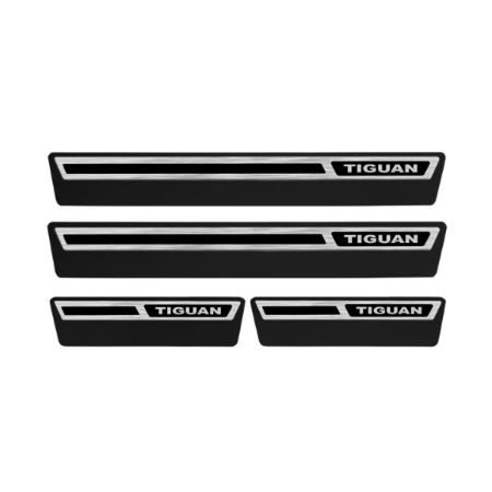 Imagem de Soleira da Porta VOLKSWAGEN TIGUAN 4 Portas Aço Escovado Premium - NP ADESIVOS 2724MC