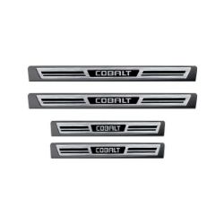 Imagem de Soleira da Porta CHEVROLET - GM COBALT 4 Portas Aço Escovado Premium - NP ADESIVOS 2138MC