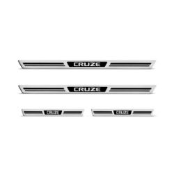 Imagem de Soleira da Porta CHEVROLET - GM CRUZE 4 Portas Aço Escovado Premium - NP ADESIVOS 2134MC