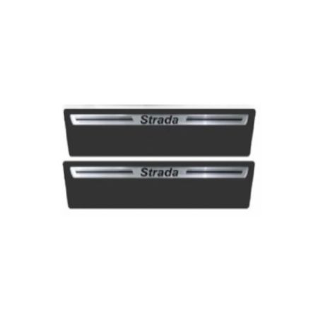 Imagem de Soleira da Porta FIAT STRADA 2 Portas Aço Escovado Premium - NP ADESIVOS 2349MC