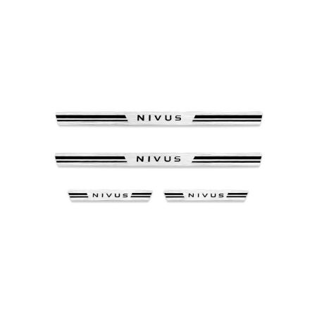 Imagem de Soleira da Porta VOLKSWAGEN NIVUS 4 Portas Aço Escovado Premium - NP ADESIVOS 2798