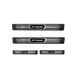 Imagem de Soleira da Porta KIA MOTORS STONIC 4 Portas Aço Escovado Premium - NP ADESIVOS 2871