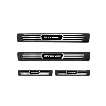 Imagem de Soleira da Porta KIA MOTORS STONIC 4 Portas Aço Escovado Premium - NP ADESIVOS 2871