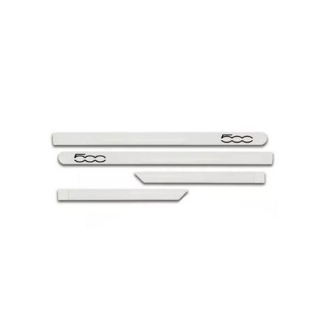 Imagem de Jogo de Friso Lateral FIAT 500 Branco com Nome - TOP MIX 2247BCC