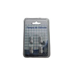 Imagem de TAMPA VALVULA SPORT ALUMINIO PRETO 4 PCS - SOLOCAR SL634002
