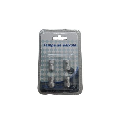 Imagem de TAMPA VALVULA SPORT ALUMINIO PRETO 4 PCS - SOLOCAR SL634002