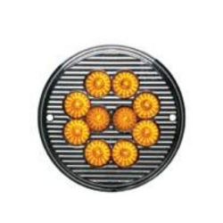 Imagem de Lanterna Traseira Lente Cristal 125mm 10 Leds Âmbar 12V - SINALSUL 217112AM