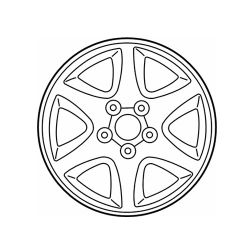 Imagem de Roda de Alumínio Aro 16 Pol. 5 Furos 16X6,5 Pol. - HYUNDAI 529102E710