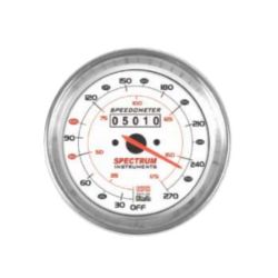 Imagem de Relógio do Velocímetro Branco 100mm - SPECTRUM 2525200