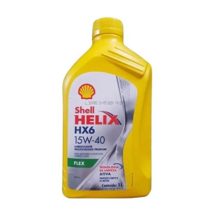 Óleo Shell Helix HX6 15W40 SL Semi-Sintético 1L | MercadoCar
